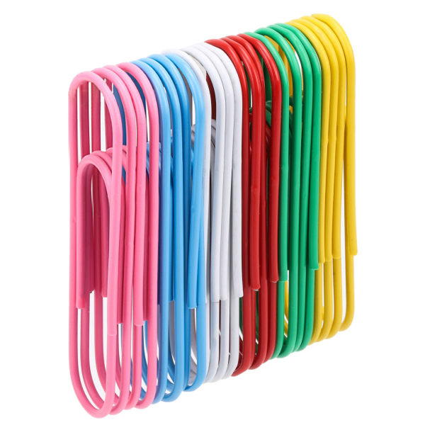 70 farvede papirclips store papirclips (4 tommer)