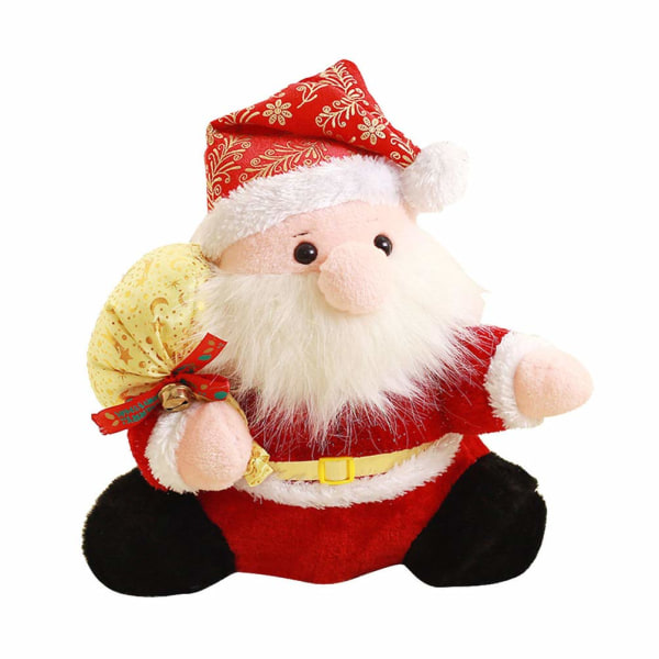 Jul plysch jultomten Holiday stoppade dockleksak för barn present (40 cm)