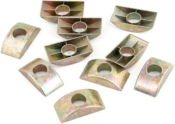 10 st 8 mm Håldiameter Bronsfärgade Möbelkopplingsmuttrar Halvmånemuttrar Brickor För Sammanfogning av Möbler - FF -