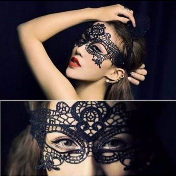 Lace Mask Kostume Mask Kvinde Face Carnival Halloween