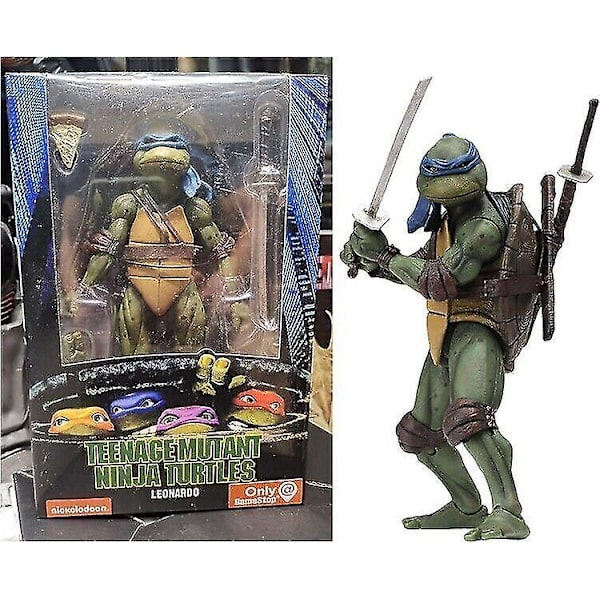 Ninja Turtles 1990 Elokuva 7\" Neca Tmnt Teini-ikäiset Liikkuvat Lelut Mutantti Toimintahahmo Lahjat Lapsille Db Leonardo
