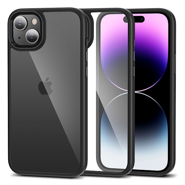 Tech-Protect iPhone 15 Hybridikuori Magmat Musta/Läpinäkyvä-XF12-