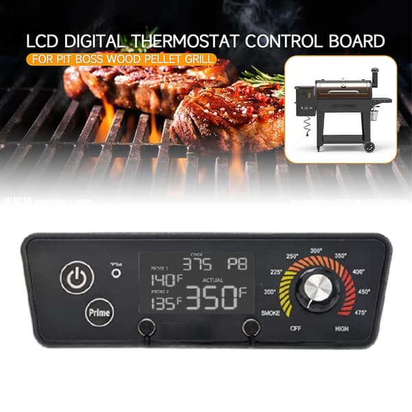 LCD Digital Termostat Styrkort Metall För Pit Boss Träpelletsgrill Yo-XF20-