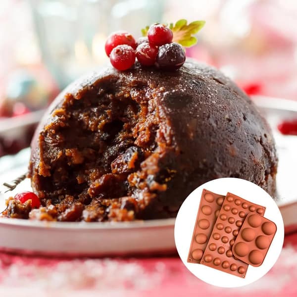 Silikonform / Isform / Chokoladeform - Halvkugle Brun Brown 24 hål