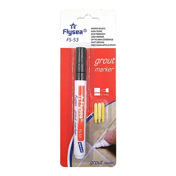 6-pack Fogmassa Penna Fogmassa Kakel Penna Fogmassa Markör med Fogmassa Reparation för Kakel Vägg Golv Svart Fogmassa Markör