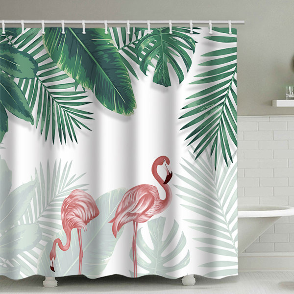 Flamingo Bruseforhæng, med 12 plastikkroge - stil 5 180*180cm