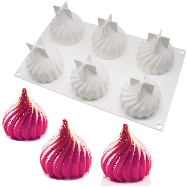 Moussekakeform i silikon - 3D-bakeform for kaker - DIY-dessertform-FF-