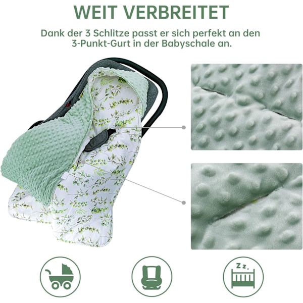 Babyteppe bilstol sovepose 90x90 cm mykt teppe-FF-