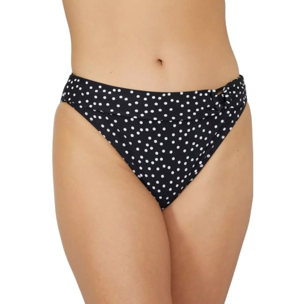 Smukke bikini-trusser med plettede ringdetaljer til damer/damer 20 UK Monokrom 20 UK