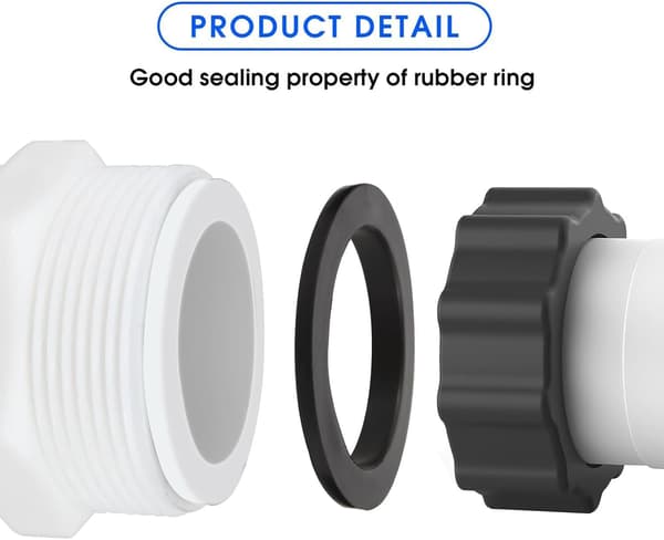 38 mm Poolanslutningskit för Intex Coleman 38 mm Slanganslutning, Poolslangadapter för Intex Pumpar för 38 mm Poolslangar, för Pool Bypass-XM5-