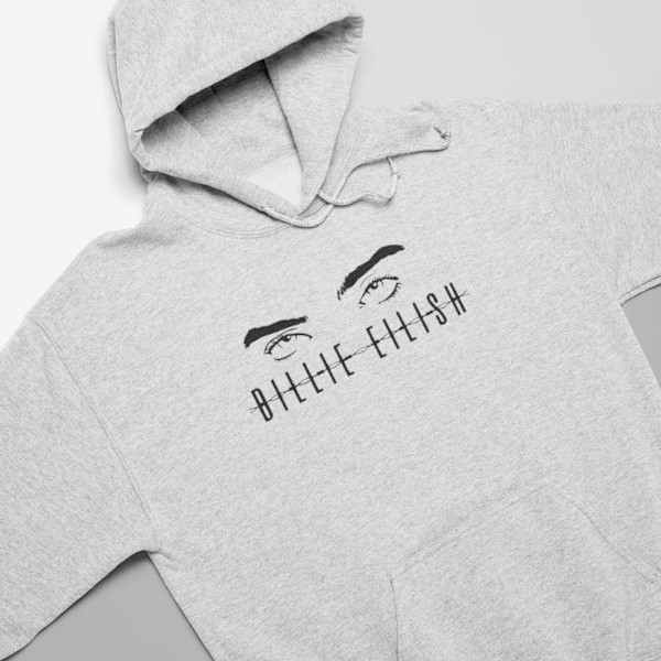 Billie Eilish ögon barn Hoodie huvtröja t-shirt 400 152cl 12-13år