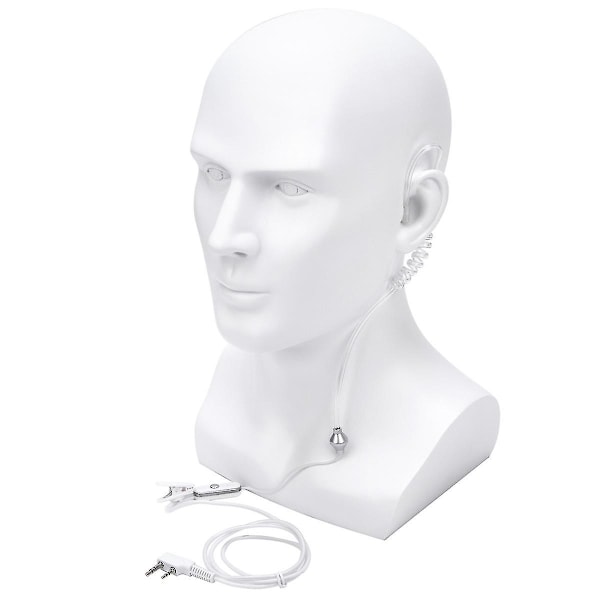 2 stk 2-pin dobbelt ørepropp øretelefon mikrofon Ptt for Etc Radio Walkie Talkie headset ørepropp
