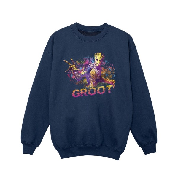 Marvel Girls Guardians Of The Galaxy Abstract Groot -huppari laivastonsininen 9-11 vuotta