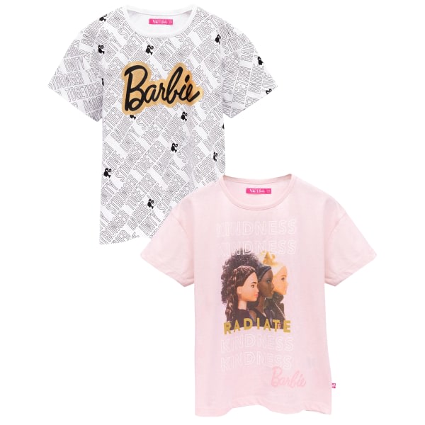 Barbie Girls Vänlighet Starkare Tillsammans Unity And Love T-shirt Vit/Rosa 9-10 år