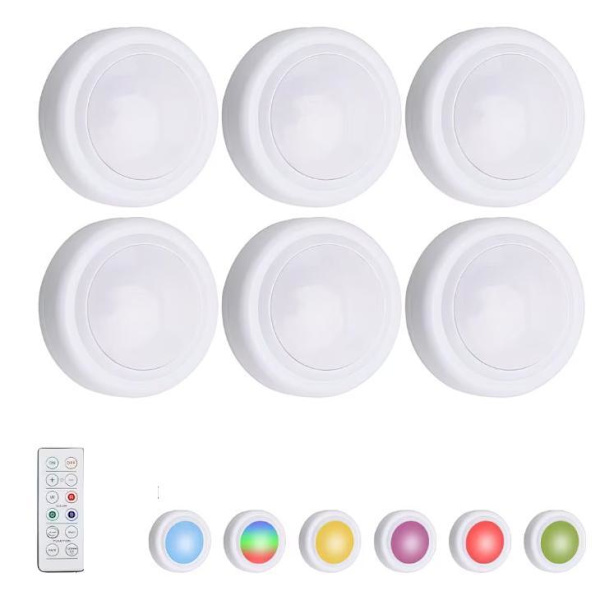 6 Pack LED-Spotlights med Fjärrkontroller - Bäst i Test