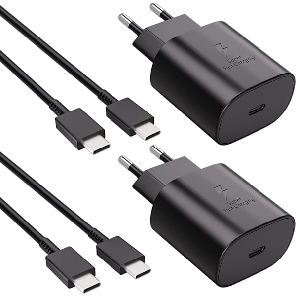 (2st) 1m USB-C - USB-C 3A laddkabel / snabbladdning QC3.0 60W + 25W SUPER / 15 16 pro max 1 meter