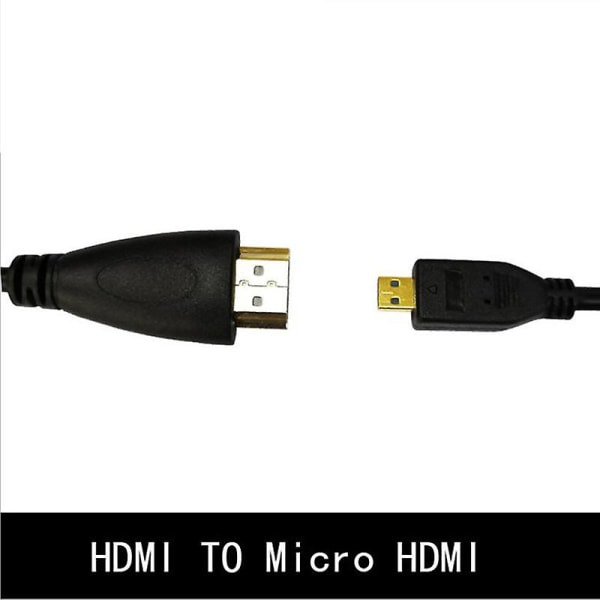 Mikro-HDMI-HDMI-kaapeli Kullattu Micro HDMI -kaapeli 1080p puhelimeen HDTV 1 (1m)