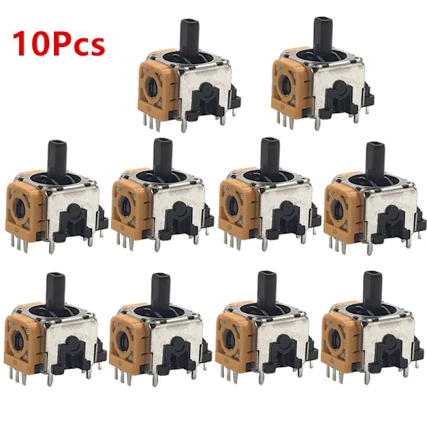 10st/5/1st 3D analog sensormodul ersättningskontroller Joystick Axis Analoga tumpinnar Reparationstillbehör för PS5 Yellow 10Pcs