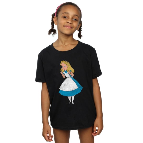 Alice In Wonderland Girls Classic T-skjorte i bomull 12-13 år Bl Svart 12-13 år