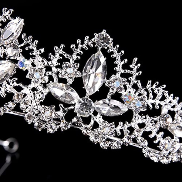 Crystal Wedding Crown Kvinner Jenter Rhinestone Tiara pannebånd