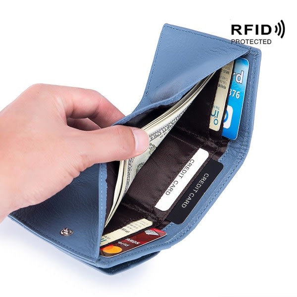 Unisex Anti Kreditkortsvindel Folding Mini tegnebog Lilla