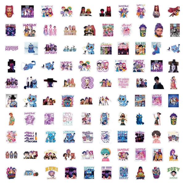 100 Kpop Hunter x Hunter karakterklistremerker, tegneserier, graffiti, vanntette dekaler til koffert og vannflaske 100 sheets 3.5-5.5cm