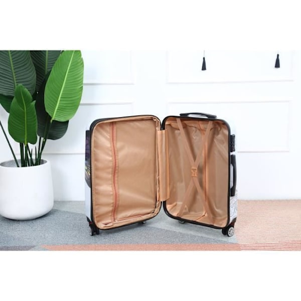 CELIMS - Matkalaukku 55x35x25 cm | Polykarbonaattilaukku | Kevyt ja jäykkä | Ruusukulta Rosa