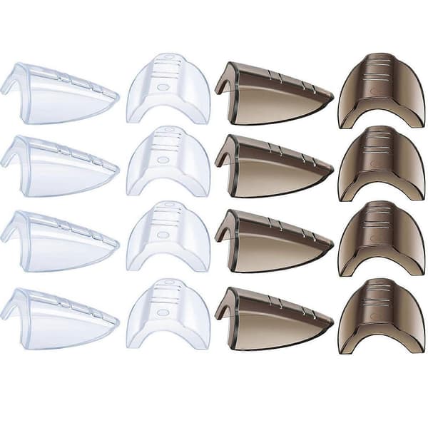 8 Pair Safety Glasses Side Shields Clear Flexible Protection Fits Small & Medium Glasses-FF-