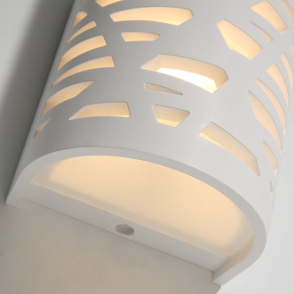 LED Vägglampa inomhus Vit Vägglampa Gips Vägglampa för sovrum Korridor Vardagsrum Kök - Varmvit