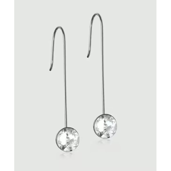 Blomdahl Ørepynt Straight Pendant Bezel 8mm Krystall