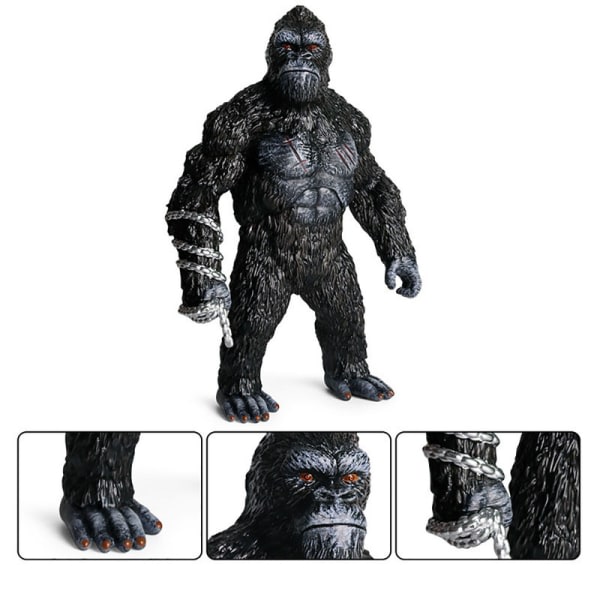 Majestic King of the Apes Stor King Kong modell för samlarfans 31*21*9cm