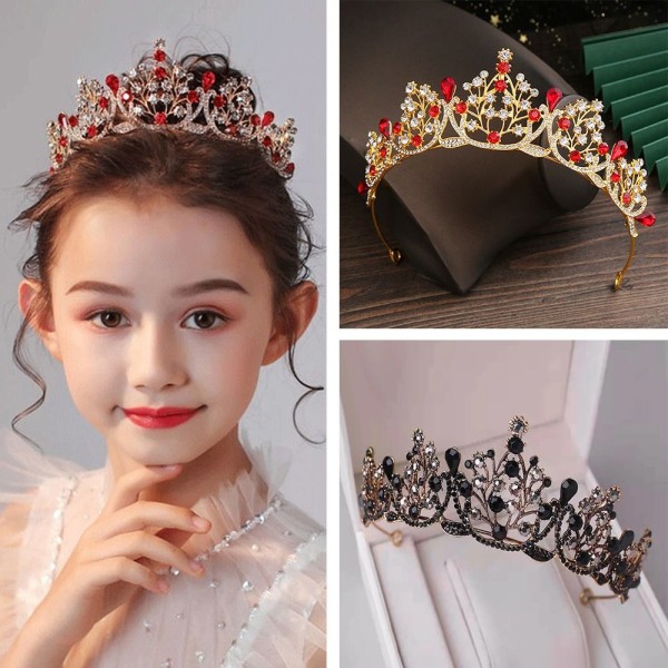 Prinsessa Kristall Tiara Rhinestone Hårband SILVER silver