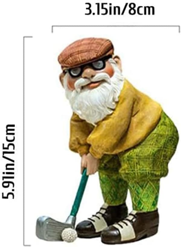 Trädgårdstomte Staty-Trädgårdsfigur-Gnome - Golf Deco Outdoor