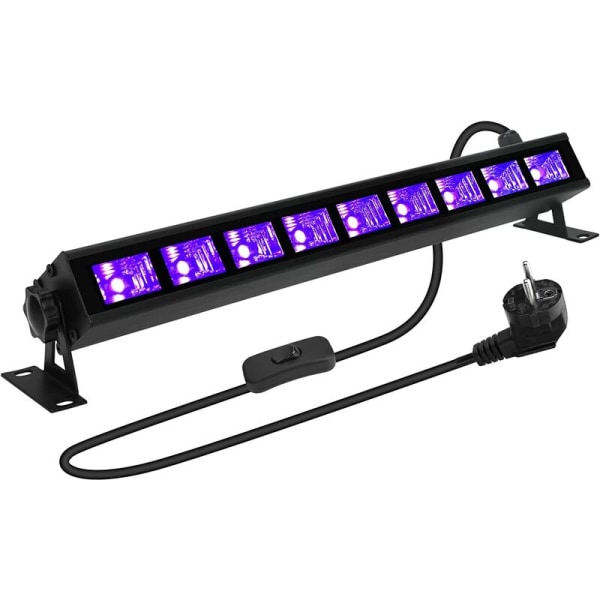 36 W musta valopalkki, 9 LED-UV-lamppua, UVA-taso 385-400 nm