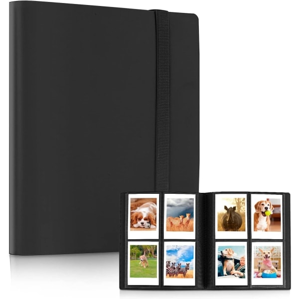 160-siders lommealbum for Fujifilm Instax Mini 70 7s 8 8+ 9 11 25 50s 90, Polaroid Z2300, Polaroid PIC-300P (svart)-XF4-