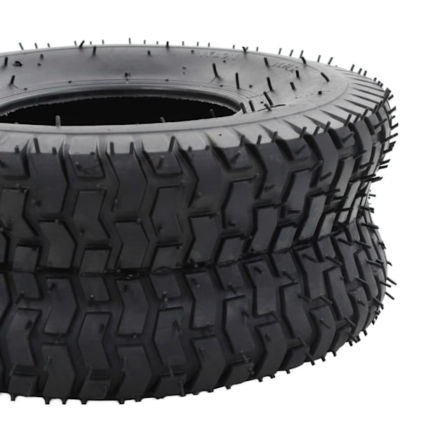 vidaXL Dæk og inderslange til sækkevogn 4 stk. 15x6.00-6 4PR gummi Black Svart