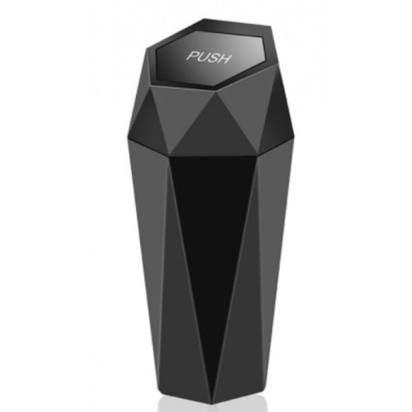 Bilsoptunna med lock SVART-XF3-