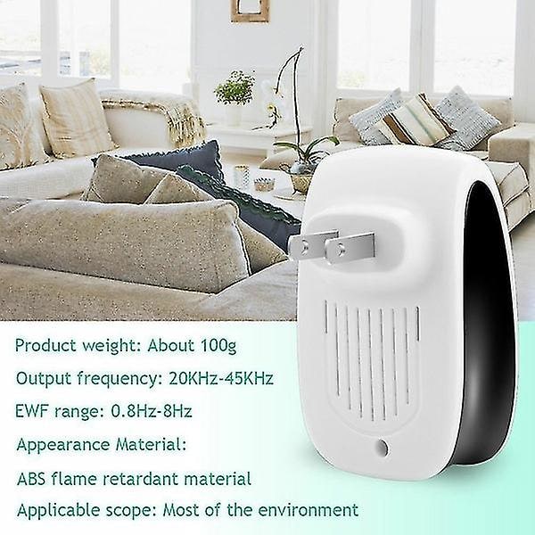 6-pak ultralydsskadedyrsbekæmpelse elektronisk afviser myg mus rotte afvise insekter kakerlak myre edderkop loppe dræber (US/UK/EU/AU-stik)