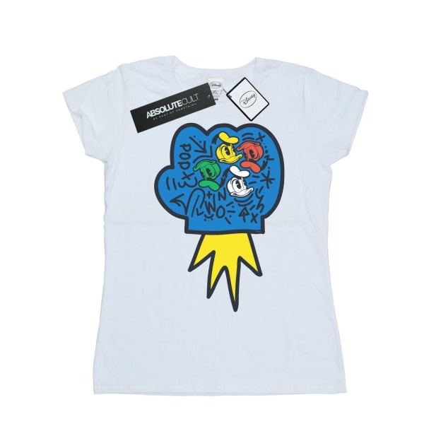 Disney Dam/Dam Kalle Anka Pop Fist bomull T-shirt XL Whi Vit XL