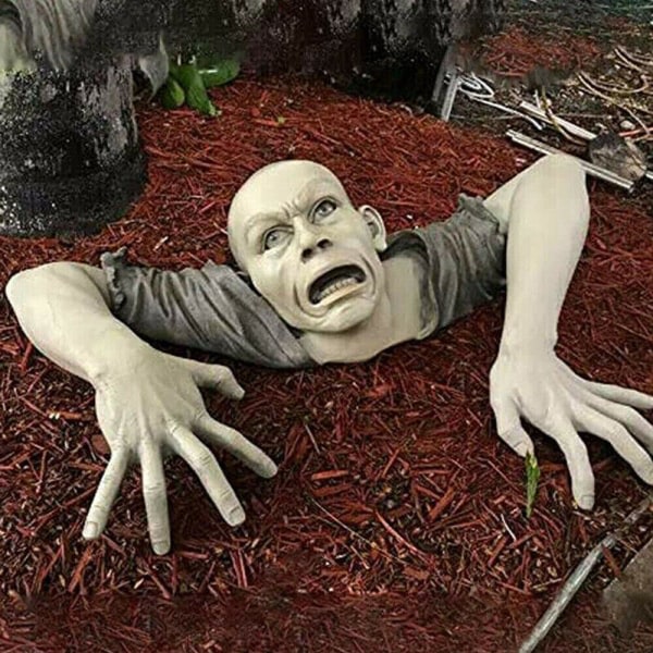 Halloween Crawling Zombie Skrekkrekvisitter Utendørs hagestatue
