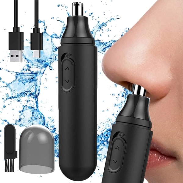 Oppladingsbar öron- og nästrimmer for män kvinner, smertefri nästrimmer, USB elektrisk hårborttagning nässkötselgarget
