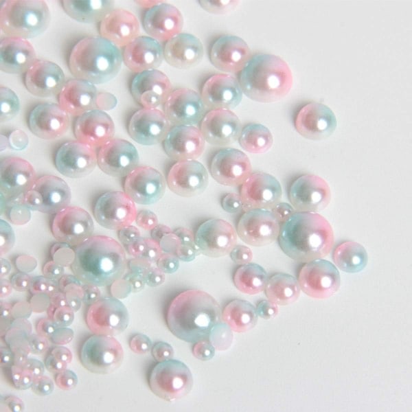 5000 st ABS Gradient Imitation Pärlor Halvrunda pärlor Assorted 5mm Flatback Pearl Beads DIY Material