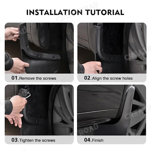 Stänkskydd Mazda CX-5 CX5 2017 2018 2019 2020 2:a Gen KF Bilskärmar Stänkskärmar Mudflaps Stänkskydd Tillbehör-XF7-