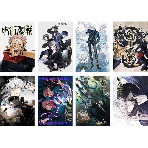 Jujutsu Kaisen Plakat 8st A3 Storlek