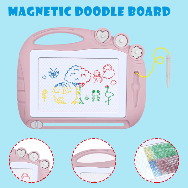 Magnetisk ritbräda Resestorlek, raderbar klotterskiss Skrivblock Resespel för barn i bilen, tidig utbildning Inlärningsleksaker