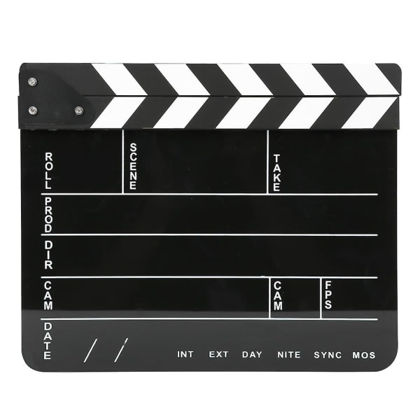 30x25 cm Acrylic Clapper Board Professionell filmfilm Action Cla