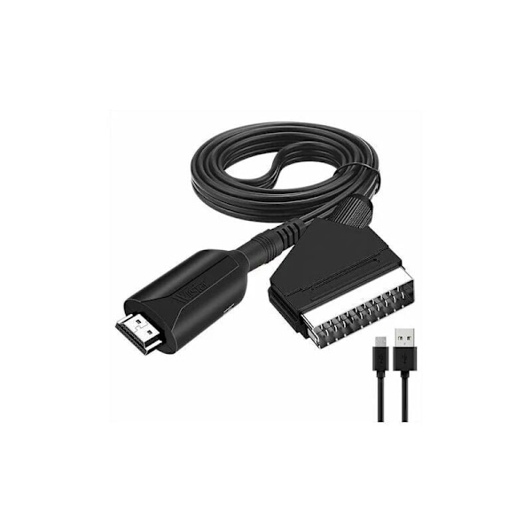 Scart till HDMI-omvandlare Video Audio Adapter för HDTV/DVD/Set-top box/PS3/PAL/NTSC