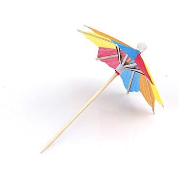 144 handgjorda paraplyplockcocktailpinnar for tropiske drikke til poolfestdekorationer