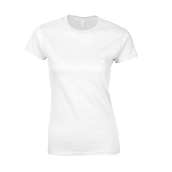 Gildan Ladies/Womens Ringspun puuvillainen T-paita pehmeällä kosketuksella White 14 UK