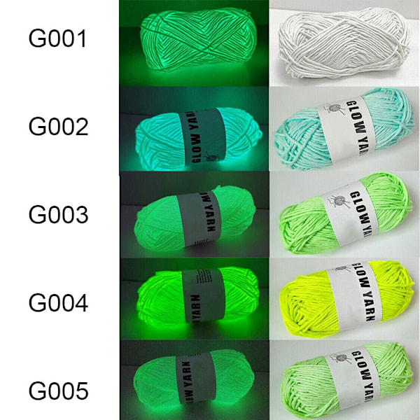 Luminous Chunky Yarn Glow in the Dark G002 G002